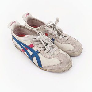 Onitsuka Tiger by Asics White and Blue Sneakers